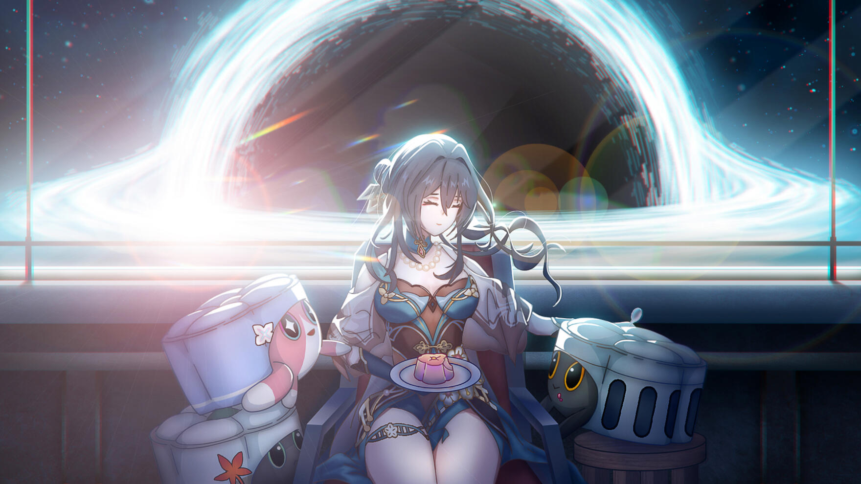 Ruan Mei and the critters from Honkai: Star Rail fanart